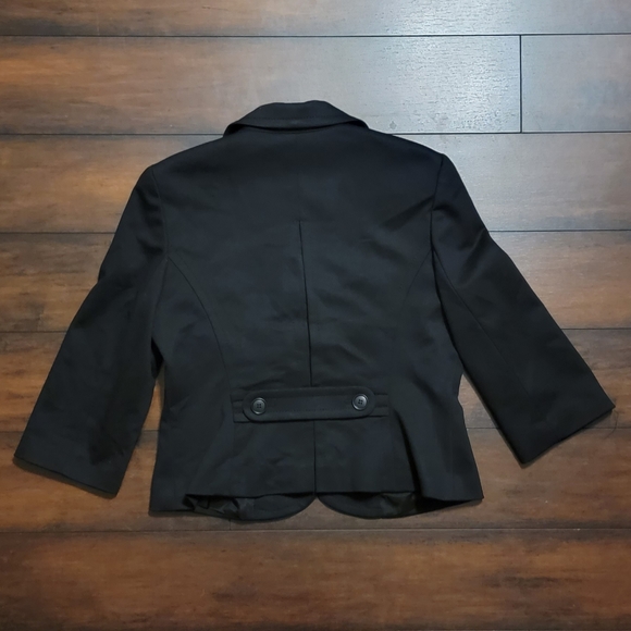 Ann Taylor LOFT Womens Blazer Suit Jacket Black With Buttons and Pockets - Picture 2 of 4